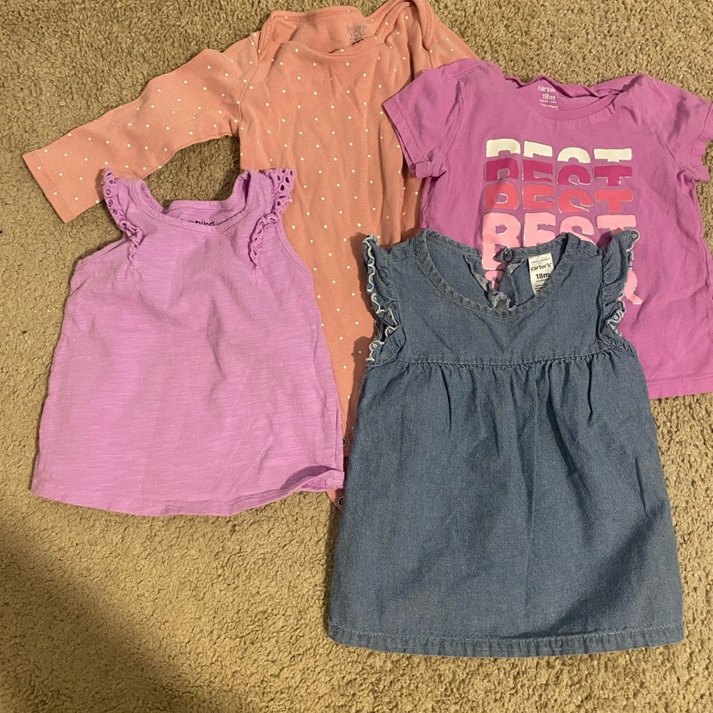 18 month baby girl tops bundle